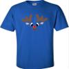 Medium Royal Mens Christmas Reindeer Rudolf Face Funny Holiday T-Shirt view 3