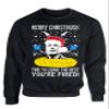 ALLNTRENDS You're Fired Ugly Christmas Sweater Meme Musk Graphic Adult Xmas Sweatshirt (2XL, Black) view 1