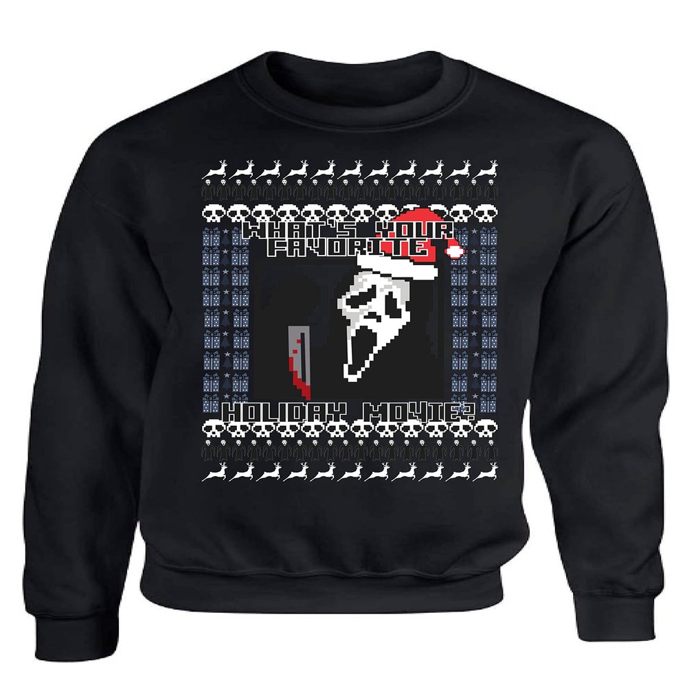 ALLNTRENDS Ugly Christmas Sweater 2025 Collection Funny Ugly Xmas Sweatshirts (XL, Favorite Holiday Black)