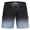 ELETOP Men's Swim Trunks Quick Dry Bathing Suit Swimming Board Shorts Mesh Lining Beach Swimwear Cargo Gradient Black XXL view 1