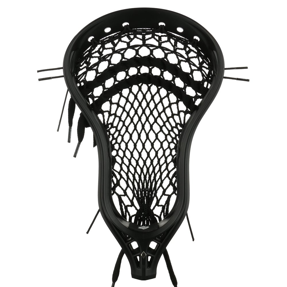 StringKing Mens Mark 2T Midfield Lacrosse Head Strung with Type 5X Mesh (Black/Black)