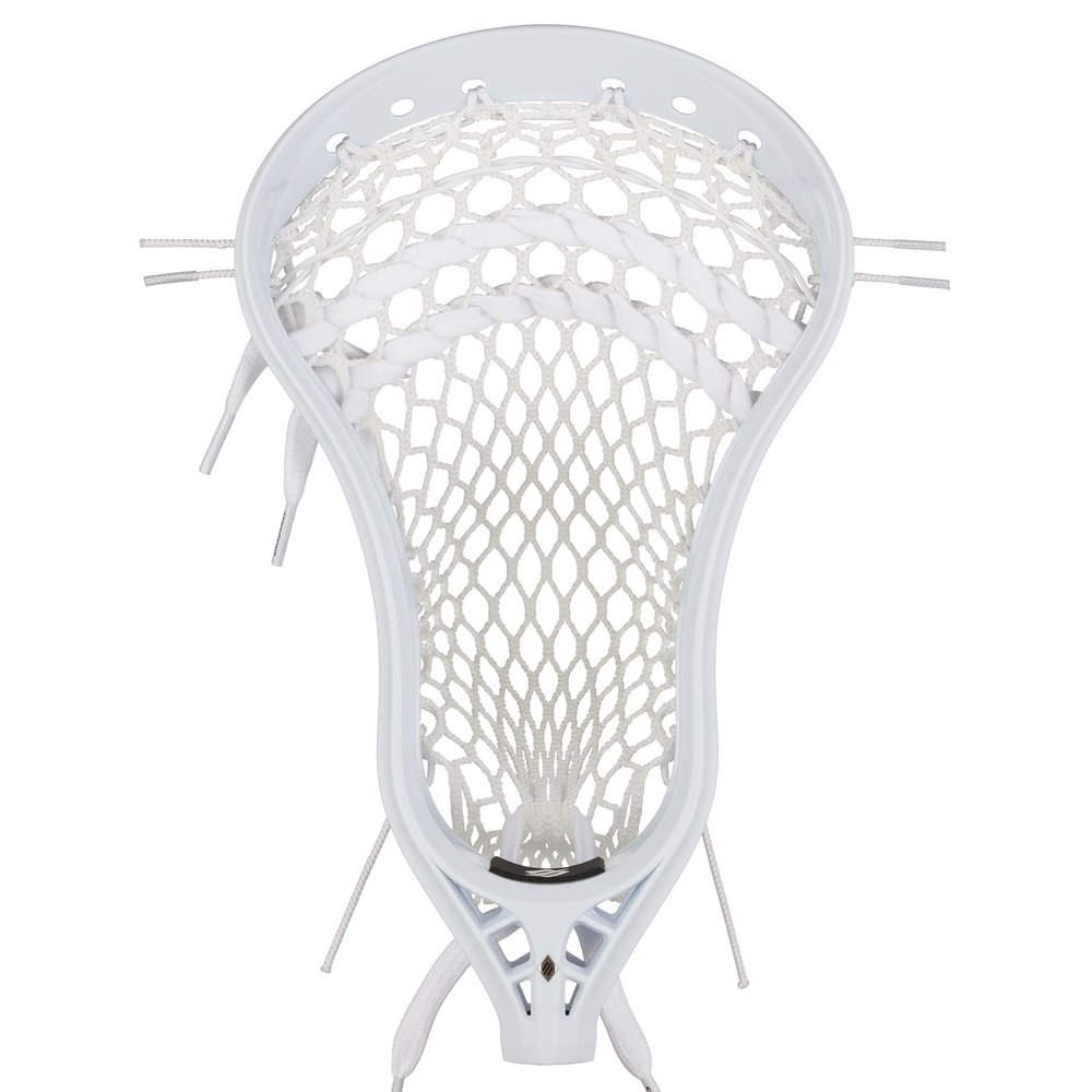 StringKing Mens Mark 2A Attack Lacrosse Head Strung with Type 5s Mesh (White/White)