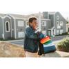 ChicoBag Travel Pack rePETe Recycled Backpack w/Built-In Pouch & Carabiner Clip | Perfect for Outdoor Activities | Eco-Conscious Packable Reusable Bookbag | Retro Stripe (Pack of 1) view 3