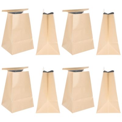 FOMIYES 10pcs Disposable Kraft Vomit Bags for Pregnant Women Travel Emesis Bags for Emergency Use Leak-resistant Self-sealing Design for Airplane Bus and Outdoor Activities