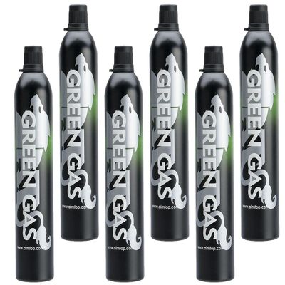 Evike - Aim Top/Airsoft Arms Power Large 1100 Green Gas (Quantity: 6 Cans)