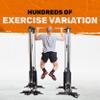 Pulley Cable Machine Tower [Bells of Steel] Cable Tower Squat Stand, Weight Plate Loadable Sleeves with Back Upright, Home Gym Cable Weight Machine, Nylon Pulleys, 2:1 Ratio, 250lb Capacity view 3