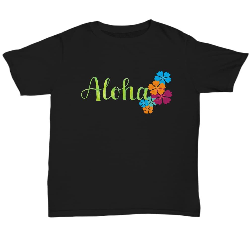 Aloha Shirt, Hawaiian Maui Tshirt, Gifts for Men or Women, Best Hawaii Vacation Shirt, BYU Hawaii Shirt, Summer Gifts Black
