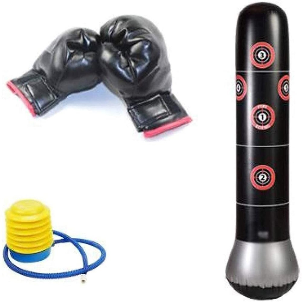 Punching Bag, Reflex Bag Boxing for Adults Kids, Inflatable Punching Bag Free Standing Boxing Target Bag for Kids and Adults Boxing Punching Training Bag for Relieving Pressure