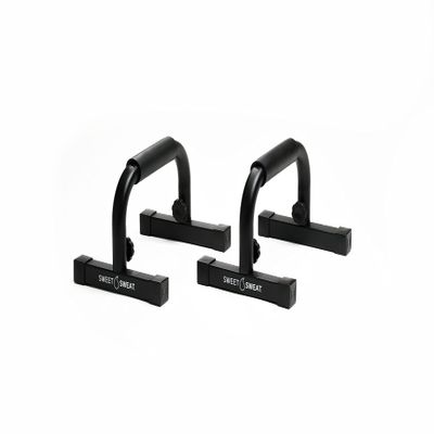 Sweet Sweat Push Up Bars, by Sports Research - Durable, Non-Slip with Comfort Grip - Calisthenics Equipment for Bodyweight Fitness & Strength Training - Floor Stand Pushup Bar Handles for Men & Women