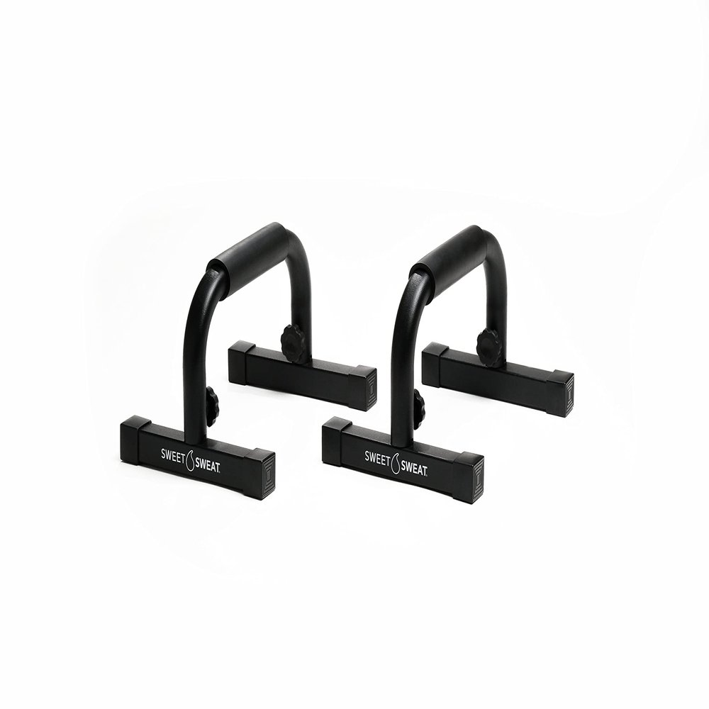 Sweet Sweat Push Up Bars, by Sports Research - Durable, Non-Slip with Comfort Grip - Calisthenics Equipment for Bodyweight Fitness & Strength Training - Floor Stand Pushup Bar Handles for Men & Women