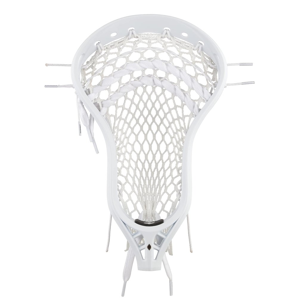 StringKing Mens Mark 2V Midfield Lacrosse Head Strung with Type 5X Mesh (White/White)