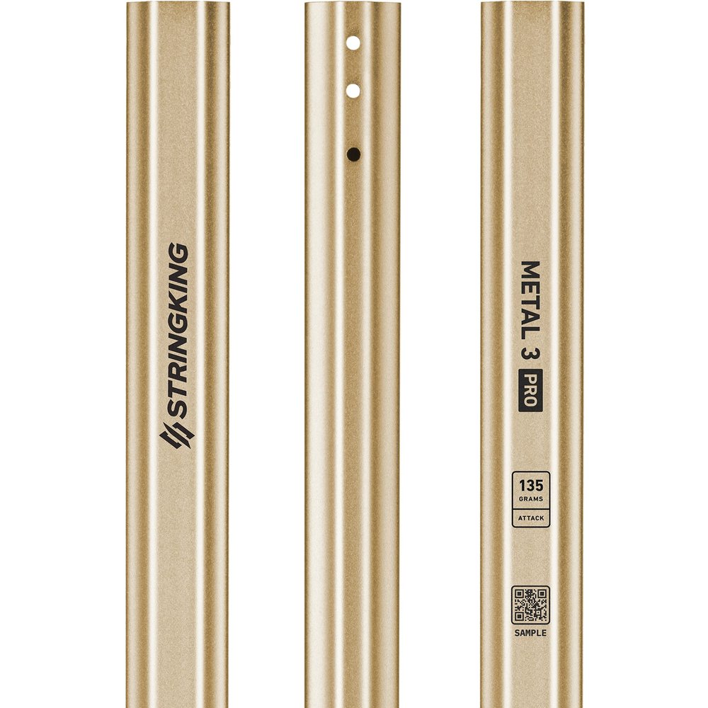 StringKing Men's Metal 3 Pro Attack Lacrosse Shaft 135 Grams (Nickel)