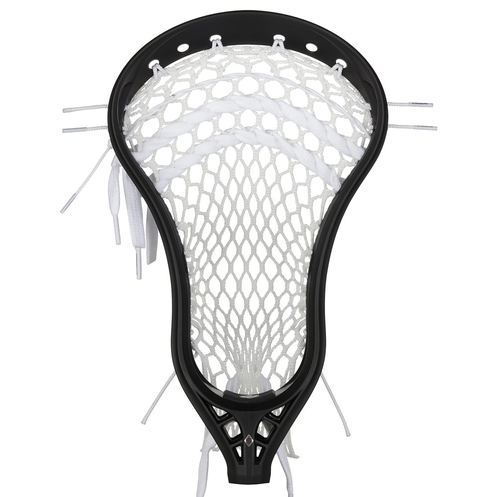 StringKing Mens Mark 2A Attack Lacrosse Head Strung with Type 5X Mesh (Black/White)