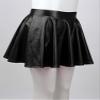 dPois Girls Kids Shiny Metallic Flared Pleated Mini Skirt A-Line Skater Skort Ballet Jazz Hip Hop Dance Outfit Black A 8 view 3