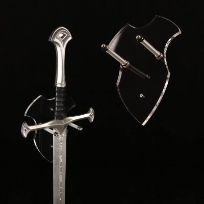 Sword and Axe Wall Mount - Vertical Display Hanger for Swords and Axes - Transparent Holder for Decoration