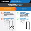 Sandbaggy In Ground Bike Rack | U Shaped, Commercial, Outdoor, 1 Loop, Steel | Black, 14.5" x 34" (10) view 2