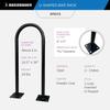 Sandbaggy In Ground Bike Rack | U Shaped, Commercial, Outdoor, 1 Loop, Steel | Black, 14.5" x 34" (10) view 3