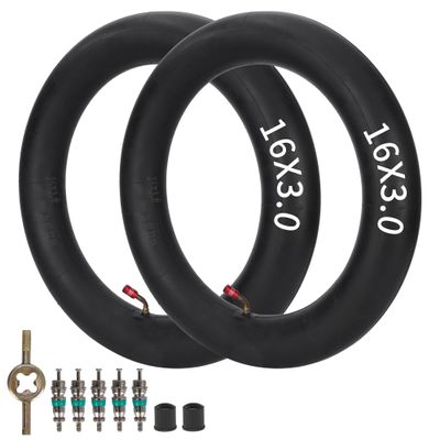 WATODAY 16x3.0 Inner Tube Replacement for E-Bikes Electric Scooters Mopeds Kids BikesUnicycles and Folding Bikes with 45Angled Valve Stem