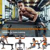 AOTORJAY Weight Bench Folding Workout Bench with Carrying Handle Flat Home Training Multiuse Fitness Bench (Black) view 2