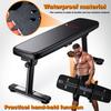 AOTORJAY Weight Bench Folding Workout Bench with Carrying Handle Flat Home Training Multiuse Fitness Bench (Black) view 4