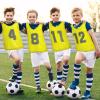 Hercicy 24 Pcs Youth Pinnies Soccer Pinnies Training Vest Adult Mesh Reversible Numbered Football Jersey(Medium,Red, Yellow) view 3