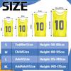 Hercicy 24 Pcs Youth Pinnies Soccer Pinnies Training Vest Adult Mesh Reversible Numbered Football Jersey(Medium,Red, Yellow) view 4