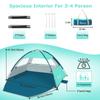 COMMOUDS Beach Tent Sun Shade for 3/4-5/6-7/8-10 Person, UPF 50+ Beach Sun Shelter Canopy Tent, Lightweight, Easy Set Up and Carry view 2
