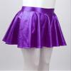 dPois Girls Kids Shiny Metallic Flared Pleated Mini Skirt A-Line Skater Skort Ballet Jazz Hip Hop Dance Outfit Purple A 6 view 3