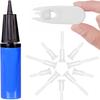 Exercise Ball Pump, Air Pump for Exercise Ball, Yoga Ball Pumps with Fitness Ball Plug Replacement kit Yoga Ball Plugs Replacement Plug for Exercise Balls Inflator Pump (Blue 13 PCS) view 1