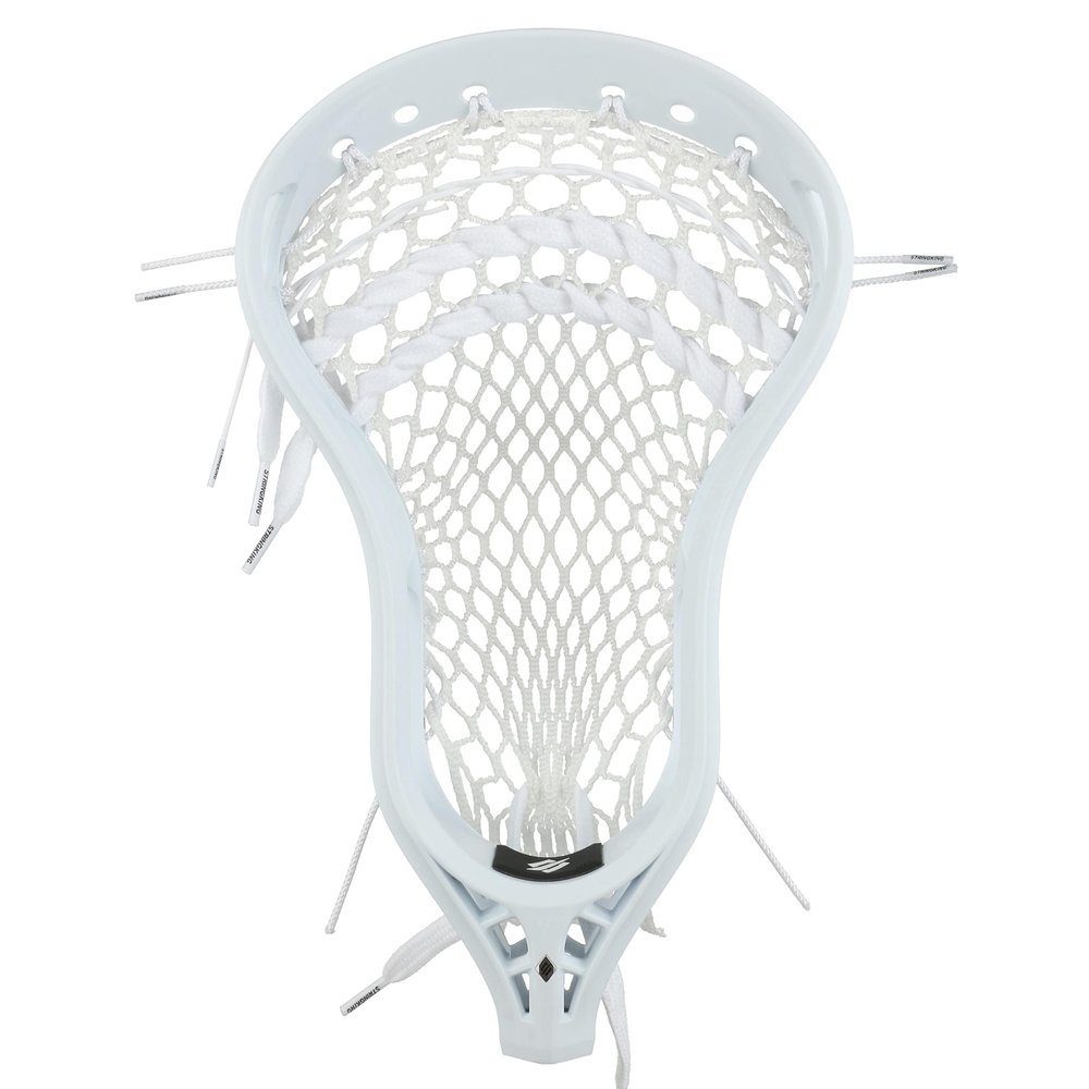 StringKing Mens Mark 2T Midfield Lacrosse Head Strung with Type 5X Mesh (White/White)