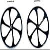 Aluminum Alloy 26 inch/26" Bicycle/Bike Mag Wheels Set/Wheel Rims 100 * 135mm (Single and Multi-Speed) - Gas Motorized Bicycle Rim Front & Rear view 2