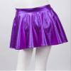 dPois Girls Kids Shiny Metallic Flared Pleated Mini Skirt A-Line Skater Skort Ballet Jazz Hip Hop Dance Outfit Purple A 8 view 4