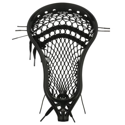 StringKing Mens Mark 2A Attack Lacrosse Head Strung with Type 5X Mesh (Black/Black)