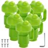 BESPORTBLE 1 Set of Plastic Trampoline Caps Trampoline Enclosure Pole Cap with Wrench Screws Safety Trampoline Pole Covers for Trampoline Net Hook Parts Accessories Green view 1