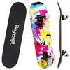 WhiteFang Skateboards for Beginners, Complete Skateboard 31 x 7.88, 7 Layer Canadian Maple Double Kick Concave Standard and Tricks Skateboards for Kids and Beginners (Pink Fantasy) view 1