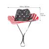 1 Set Denim Suit Patriotic Sunglasses Patriotic Bandanas for Men Cowgirl Hat Independence Day Costume Men 4th of July Accessories Usa Bandana Man Hat Beach Hat Women's view 3