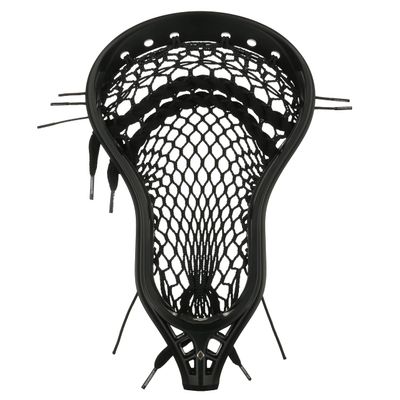 StringKing Mens Mark 2D Defense Lacrosse Head Strung with Type 5s Mesh (Black/Black)