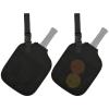 Cosmos 2 Pcs Neoprene Pickleball Paddle Cover Pickleball Racket Case Pickle Ball Sleeve - Pickleball Paddle Carry Bag with Ball Storage Accessories Pocket & Handle Strap (Black & Handle Stap) view 1