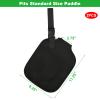 Cosmos 2 Pcs Neoprene Pickleball Paddle Cover Pickleball Racket Case Pickle Ball Sleeve - Pickleball Paddle Carry Bag with Ball Storage Accessories Pocket & Handle Strap (Black & Handle Stap) view 2