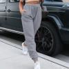 Womens Sweatpants Baggy High Waisted Fall Pants Cinch Bottom Joggers with Pockets Y2k Cotton Athletic Trousers A-Gray view 3
