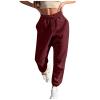 Womens Sweatpants Baggy High Waisted Fall Pants Cinch Bottom Joggers with Pockets Y2k Cotton Athletic Trousers view 1