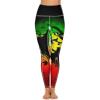 Bagea-Ka Jamaican Lion Flag Pattern High Waisted Leggings for Women Yoga Pants with Pocket Workout Sports Athletic view 2