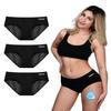TIICHOO Period Underwear for Women Heavy Flow Soft Absorbent Menstrual Panties Incontinence Leakproof 3 Pack (Small, 3 Black) view 1