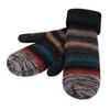 XGOPTS Womens Thick Fuzzy Lined Mitten Gloves Winter Warmer Thermal Fleece Lining Chunky Cable Knit Gloves Cold Weather Hand Warmers (Black) view 1