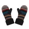 XGOPTS Womens Thick Fuzzy Lined Mitten Gloves Winter Warmer Thermal Fleece Lining Chunky Cable Knit Gloves Cold Weather Hand Warmers (Black) view 2