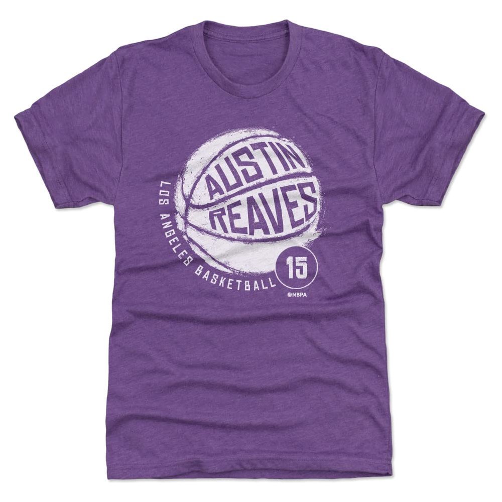 500 LEVEL Austin Reaves T-Shirt (Premium Men's T-Shirt, XXX-Large, Heather Purple) - Austin Reaves Los Angeles Basketball WHT
