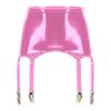 Women's High Waist Skirt Garter Belt 6 Claw Metal Wide Straps Sexy Leather Bodycon Mini Pencil Skirt 2# Pink X-Large view 1