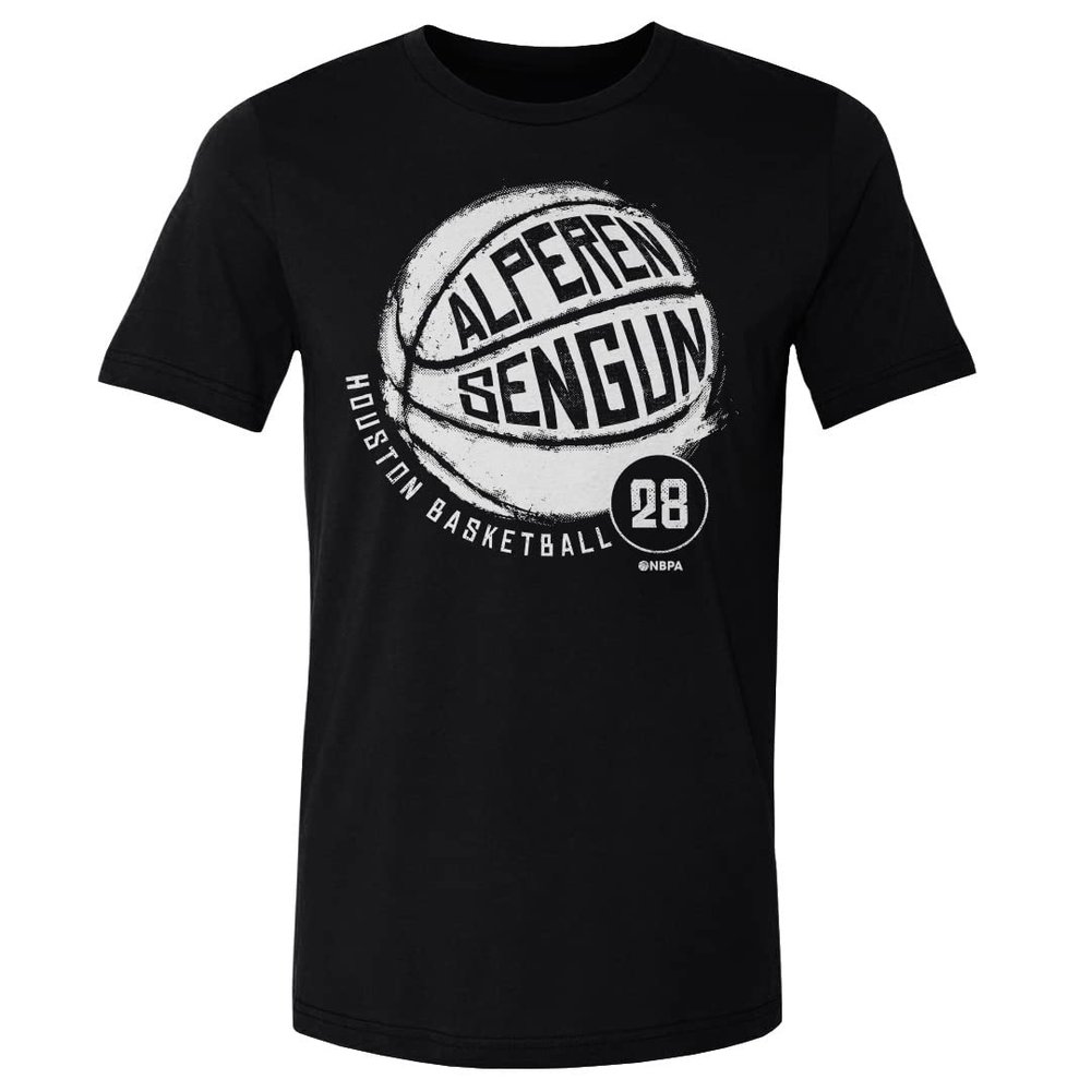 500 LEVEL Alperen Sengun Shirt (Cotton, XXX-Large, Black) - Alperen Sengun Houston Basketball WHT