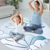 Abeigoi Round Meditation Yoga Mat Lotus Pilates Mat Non Slip Base Natural Rubber Rug Suitable for Exercise Meditation Yoga Environmental Protection for Home Outdoor (4Ft) view 2