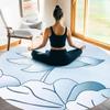 Abeigoi Round Meditation Yoga Mat Lotus Pilates Mat Non Slip Base Natural Rubber Rug Suitable for Exercise Meditation Yoga Environmental Protection for Home Outdoor (4Ft) view 3